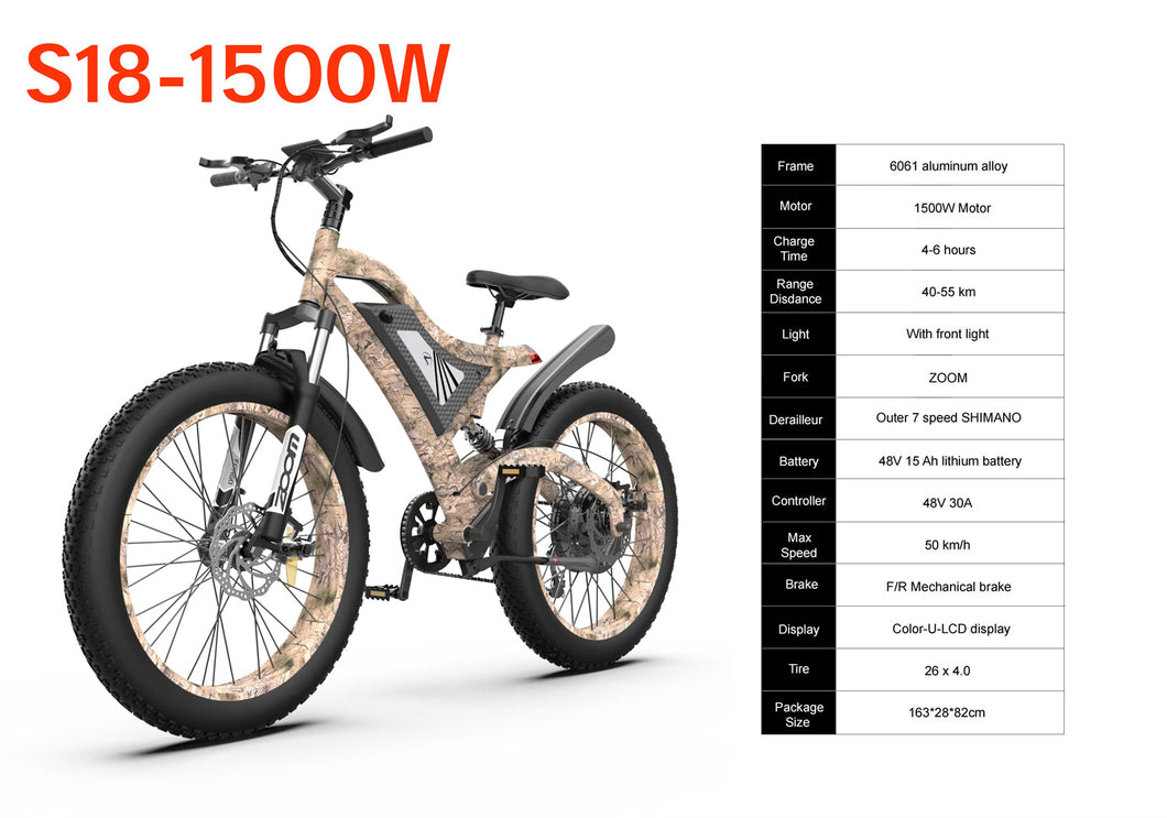Aostirmotor s18 1500watts snake skin electric bike